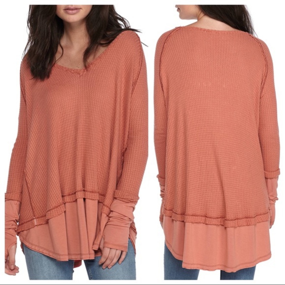 Free People Slouchy  Laguna Thermal Top | SZ M - Picture 9 of 10